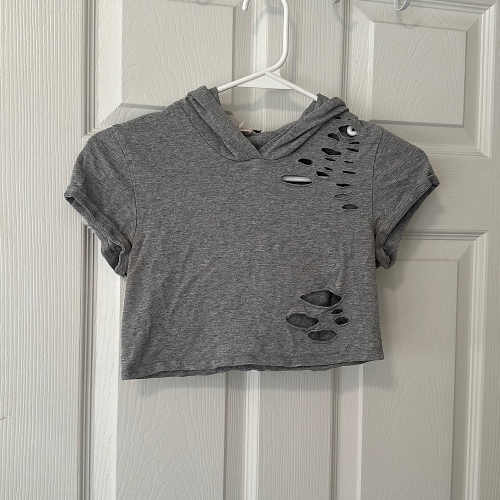 Crop top hoodie shirt